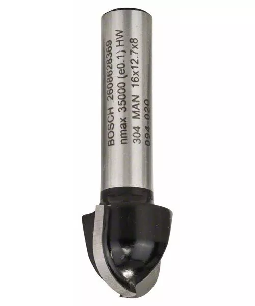 Fraise à canneler rayon 8 mm, 2 tranchants carbure